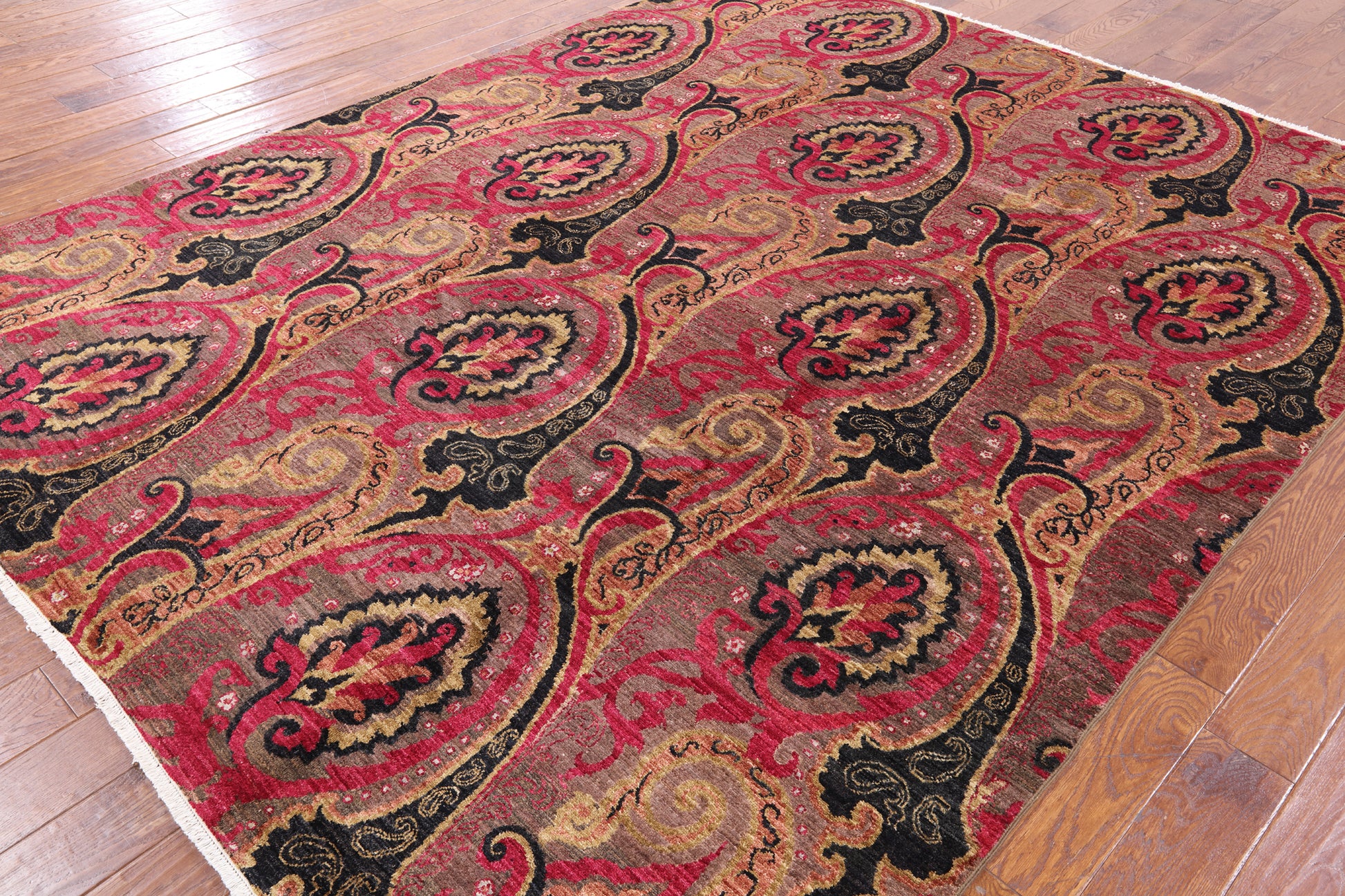 William Morris Handmade Wool Area Rug - 7' 10" X 10' 1" - Golden Nile