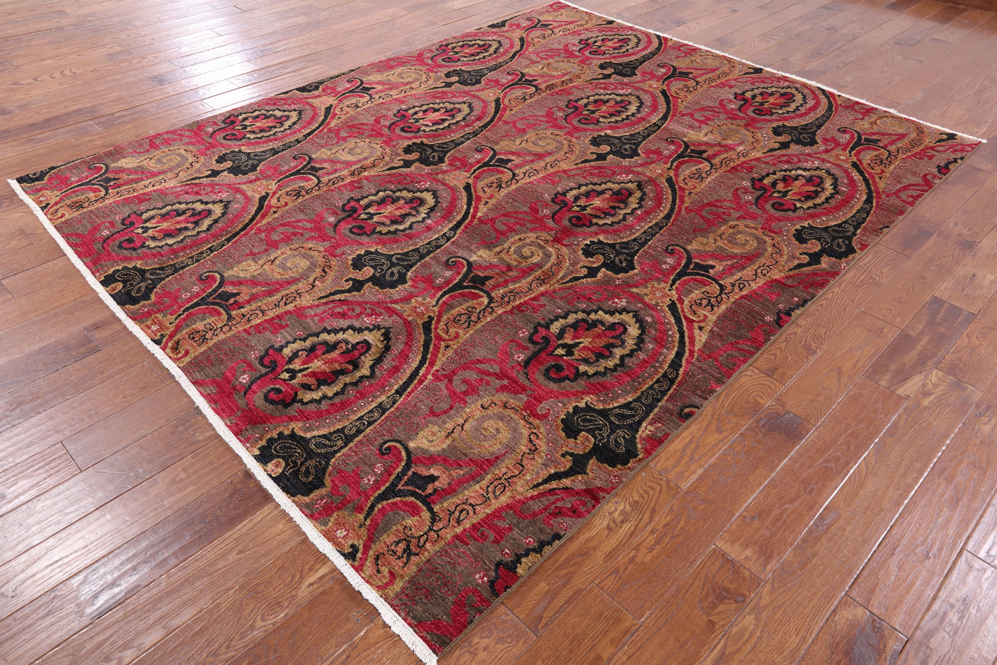 William Morris Handmade Wool Area Rug - 7' 10" X 10' 1" - Golden Nile