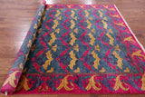 Blue William Morris Hand Knotted Area Rug - 8' 1" X 9' 10" - Golden Nile