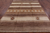 Moroccan Southwest Navajo Design Hand Knotted Area Rug - 7' 6" X 9' 1" - Golden Nile