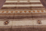 Moroccan Southwest Navajo Design Hand Knotted Area Rug - 7' 6" X 9' 1" - Golden Nile