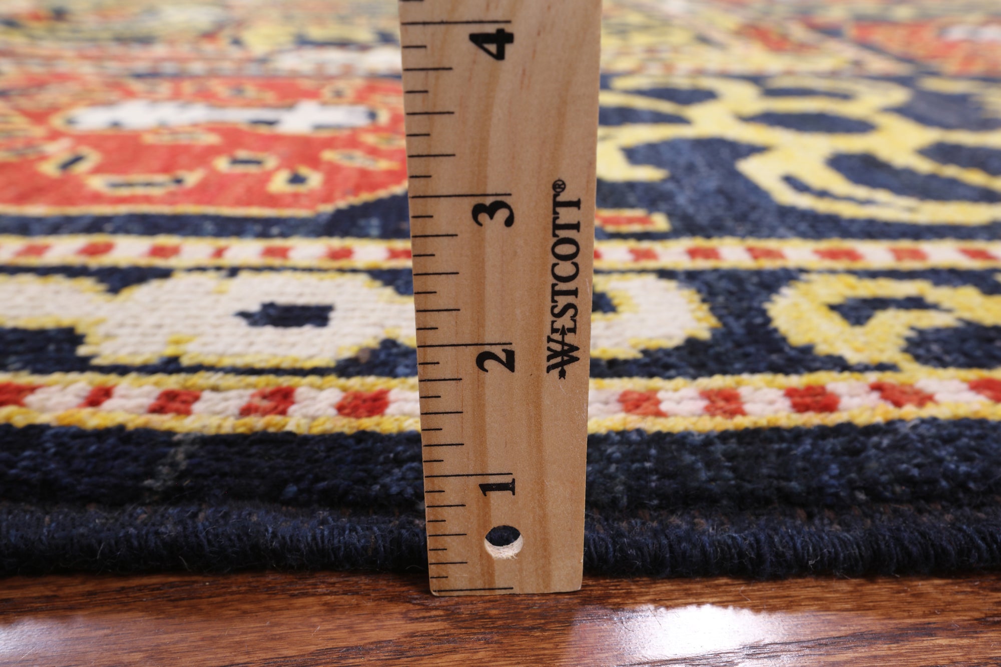 Black William Morris Hand Knotted Wool Area Rug - 8' 3" X 10' 1" - Golden Nile