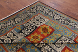 Black William Morris Hand Knotted Wool Area Rug - 8' 3" X 10' 6" - Golden Nile