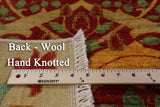 Red William Morris Handmade Wool Area Rug - 7' 10" X 10' 0" - Golden Nile