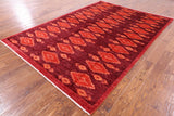 7 X 10 Modern Hand Knotted Ikat Oriental Wool Area Rug - Golden Nile