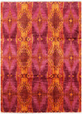 Ikat Hand Knotted Wool Area Rug - 8' 10" X 12' 0" - Golden Nile