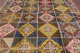 William Morris Handmade Wool Area Rug - 8' 2" X 9' 9" - Golden Nile