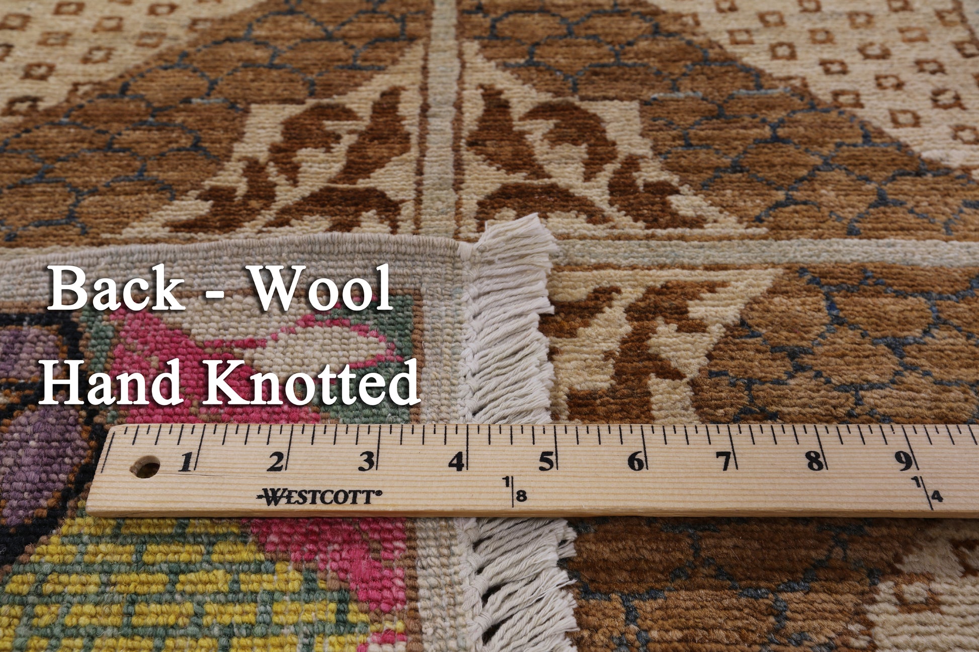 William Morris Handmade Wool Area Rug - 8' 2" X 9' 9" - Golden Nile