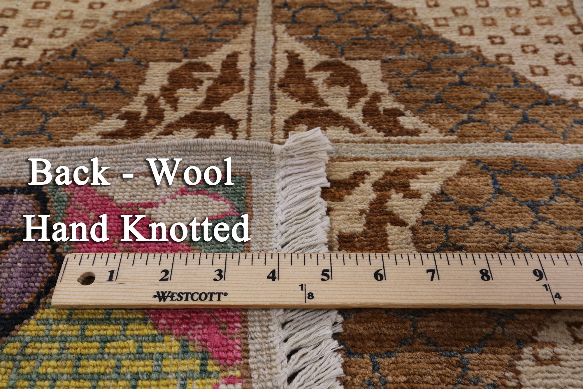 William Morris Handmade Wool Area Rug - 8' 2" X 9' 9" - Golden Nile
