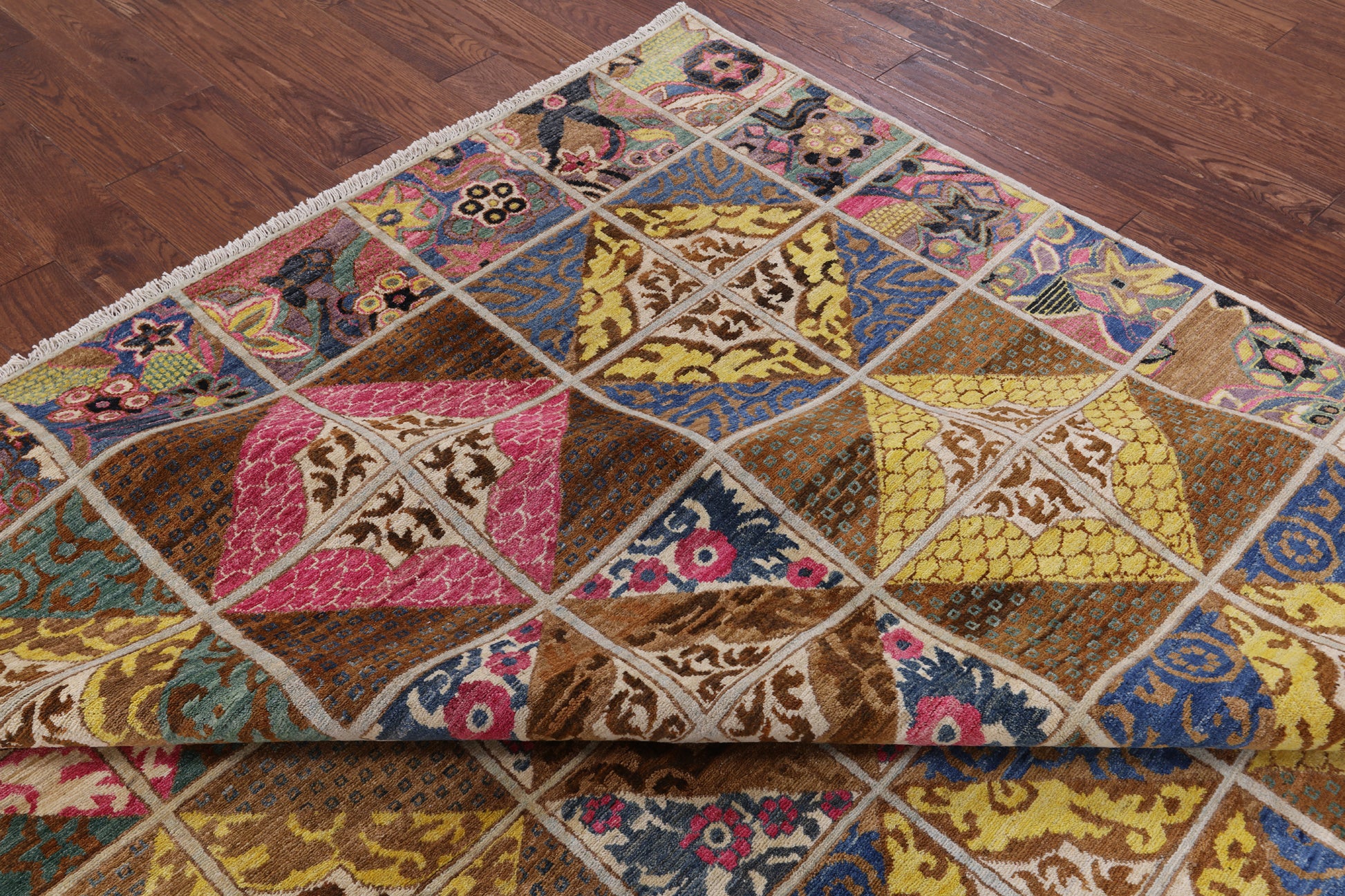 William Morris Handmade Wool Area Rug - 8' 2" X 9' 9" - Golden Nile