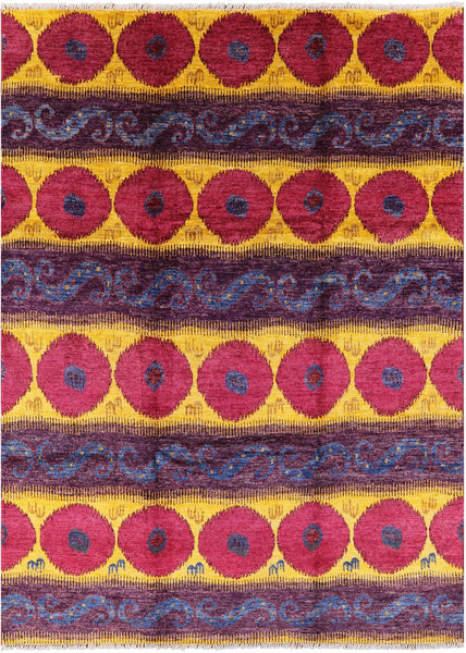 Kaitag Handmade Wool Area Rug - 8' 10" X 12' 7" - Golden Nile