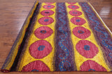 Square Ikat Handmade Wool Area Rug - 8' 10" X 9' 0" - Golden Nile