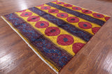 Square Ikat Handmade Wool Area Rug - 8' 10" X 9' 0" - Golden Nile