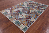 Ikat Hand Knotted Rug - 5' 9" X 8' 4" - Golden Nile