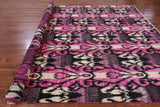 Ikat Hand Knotted Wool Area Rug - 8' 0" X 10' 1" - Golden Nile