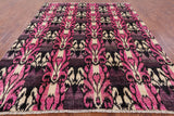 Ikat Hand Knotted Wool Area Rug - 8' 0" X 10' 1" - Golden Nile