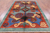 Kaitag Hand Knotted Area Rug - 6' 2" X 9' - Golden Nile