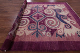 Purple Ikat Hand Kanotted Wool Area Rug - 8' 3" X 9' 8" - Golden Nile