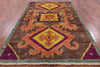 Arts & Crafts Hand Knotted Wool Area Rug - 6' 3" X 9' 4" - Golden Nile