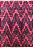 Ikat Hand Knotted Wool Rug - 9' 10" X 14' 1" - Golden Nile