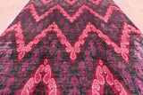 Ikat Hand Knotted Wool Rug - 9' 10" X 14' 1" - Golden Nile