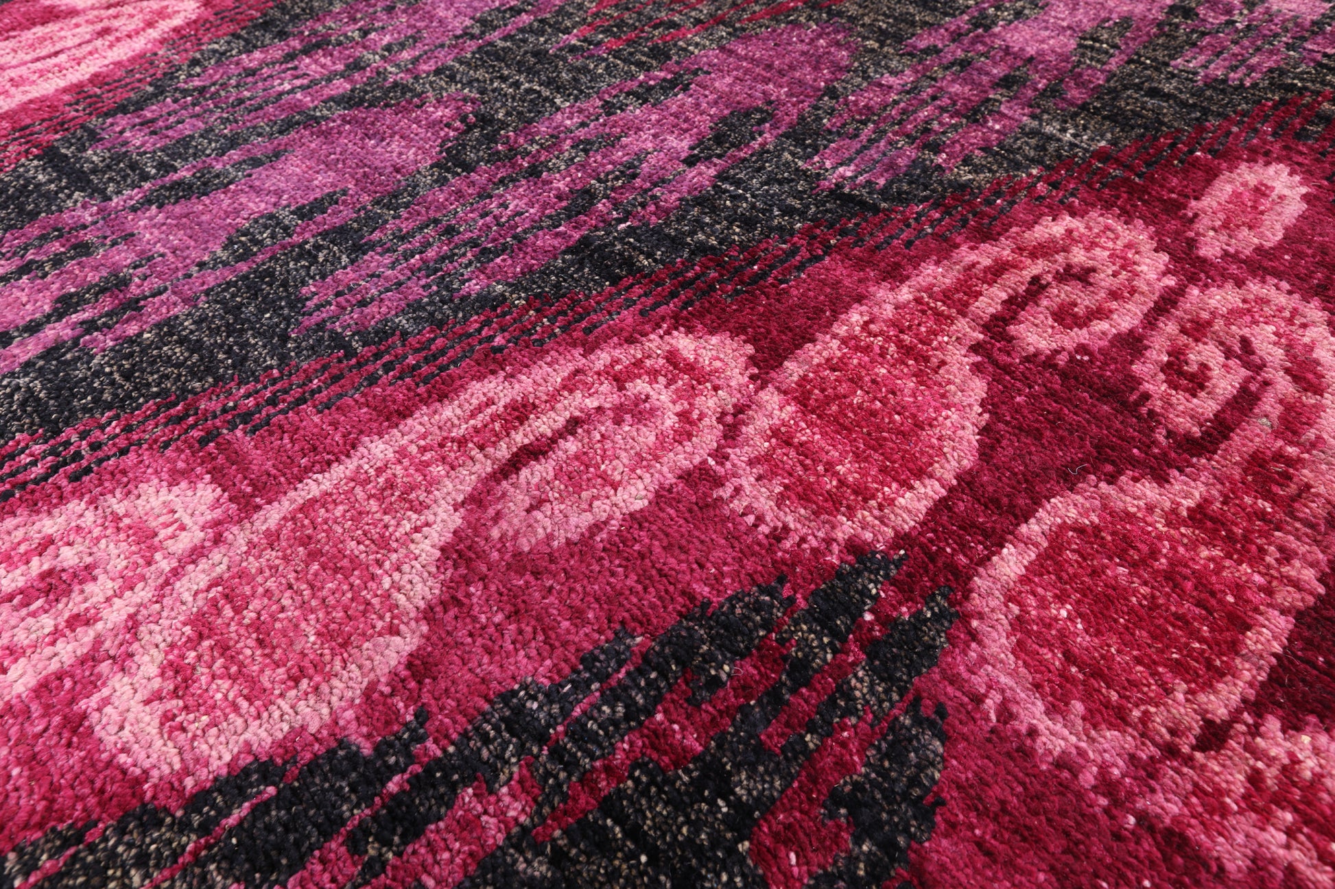 Ikat Hand Knotted Wool Rug - 9' 10" X 14' 1" - Golden Nile