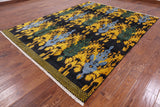 Ikat Hand Knotted Wool Area Rug - 8' 1" X 10' 6" - Golden Nile