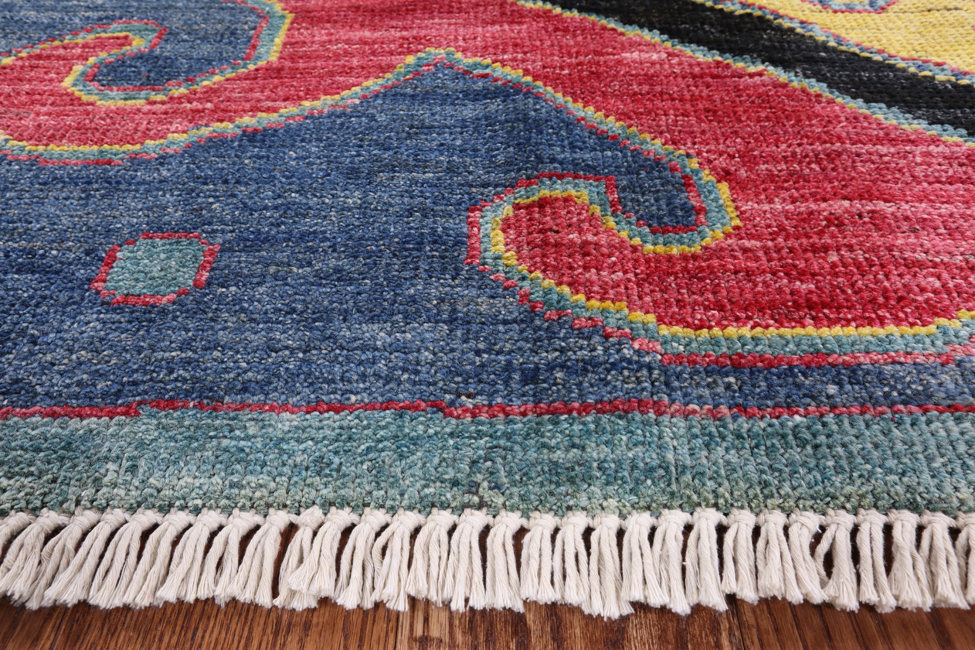 Ikat Hand Knotted Wool Area Rug - 8' 7" X 10' 0" - Golden Nile
