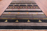 Southwest Navajo Design Moroccan Handmade Wool Rug - 9' 2" X 11' 9" - Golden Nile