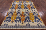 Ikat Handmade Wool Area Rug - 5' 10" X 8' 6" - Golden Nile