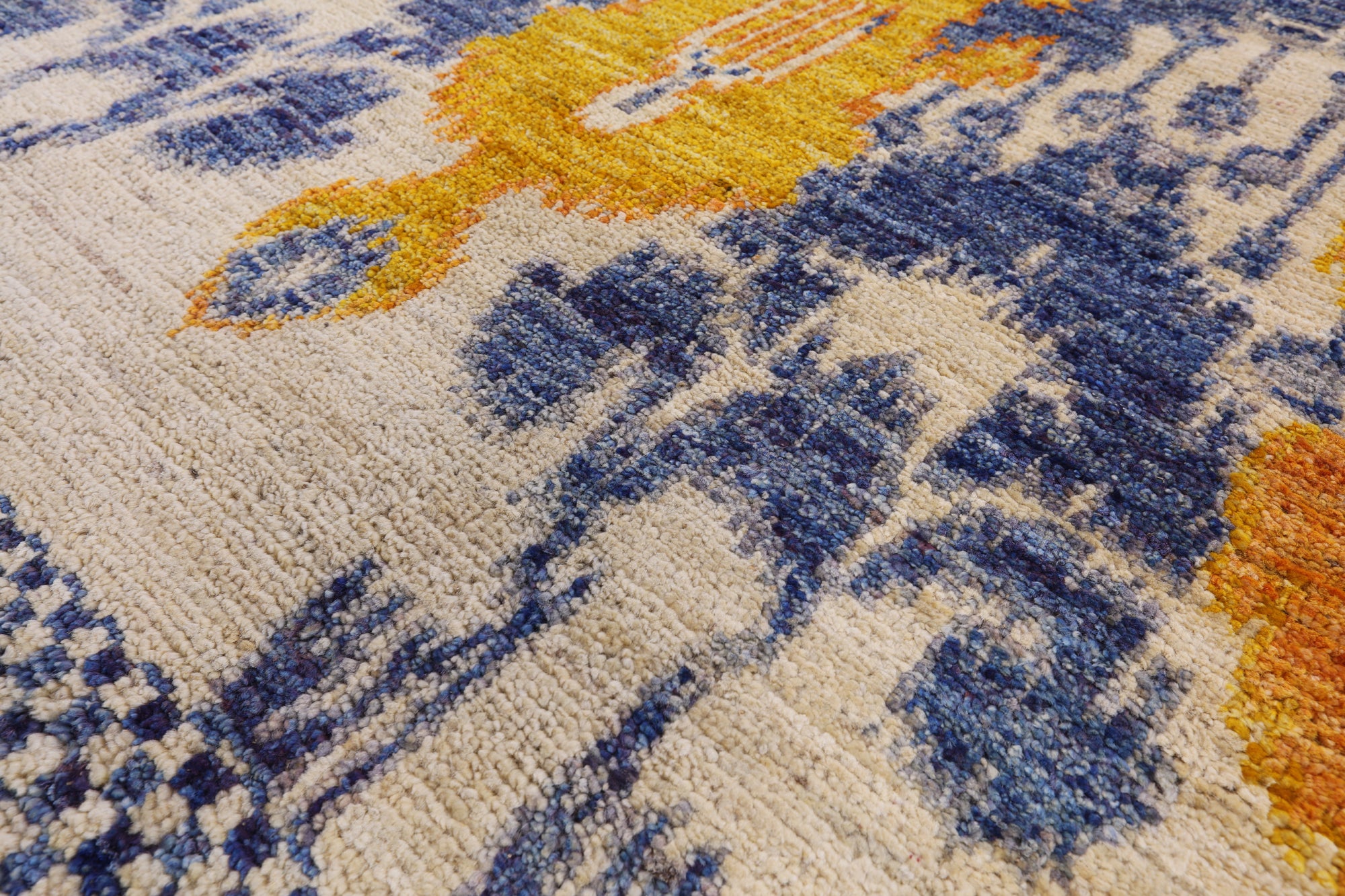 Ikat Handmade Wool Area Rug - 5' 10" X 8' 6" - Golden Nile