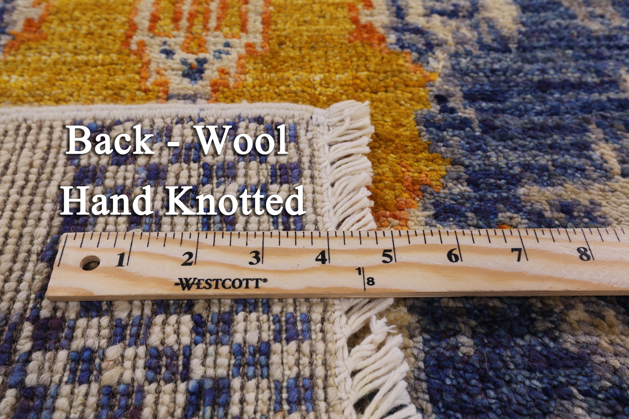 Ikat Handmade Wool Area Rug - 5' 10" X 8' 6" - Golden Nile