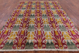 Ikat Handmade Wool Area Rug - 7' 9" X 9' 10" - Golden Nile