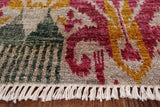 Ikat Handmade Wool Area Rug - 7' 9" X 9' 10" - Golden Nile