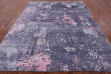 Abstract Hand Knotted 100% Silk Area Rug - 8' 0" X 9' 10" - Golden Nile