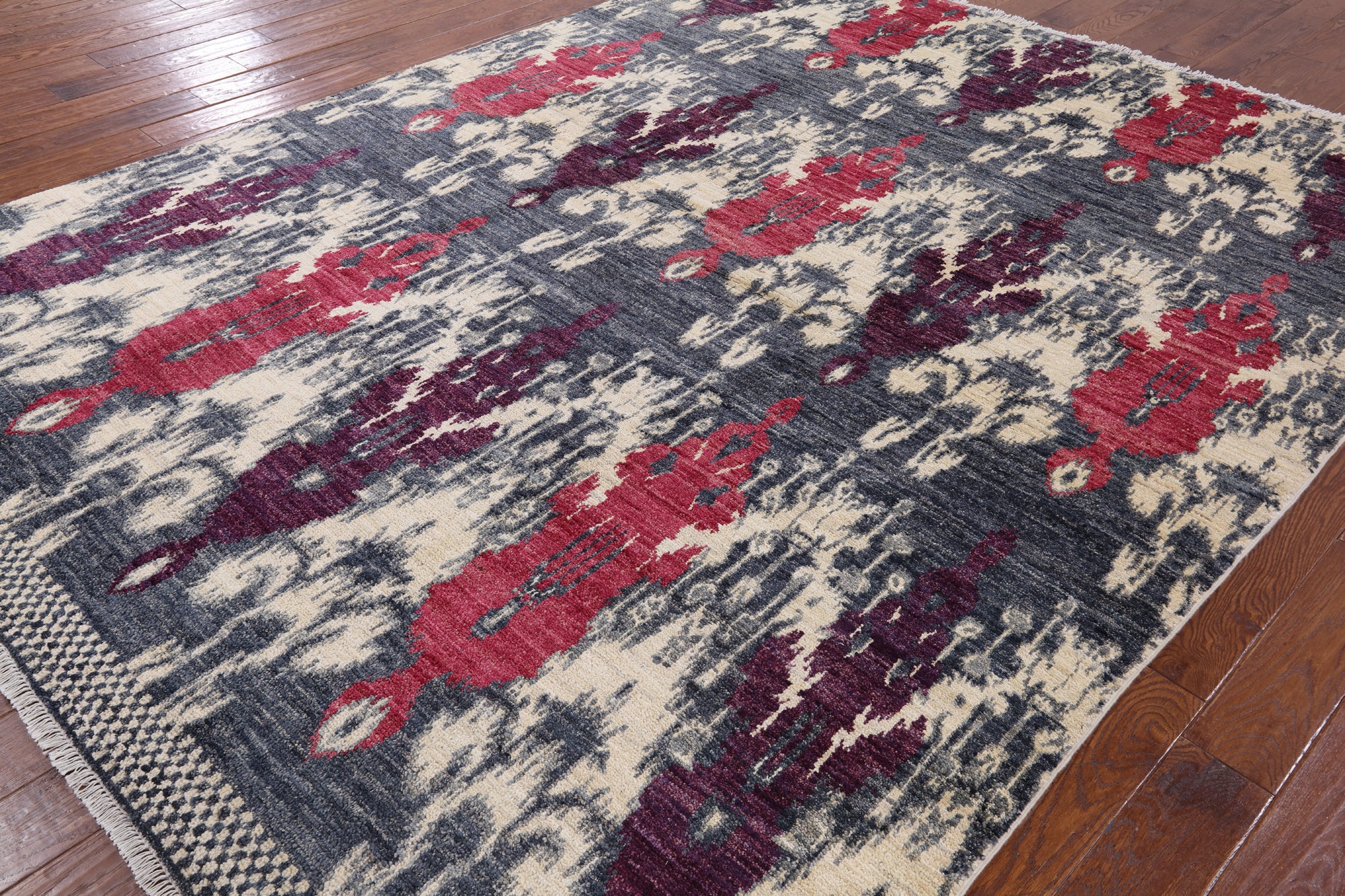 Ikat Handmade Wool Area Rug - 8' 2" X 10' 4" - Golden Nile