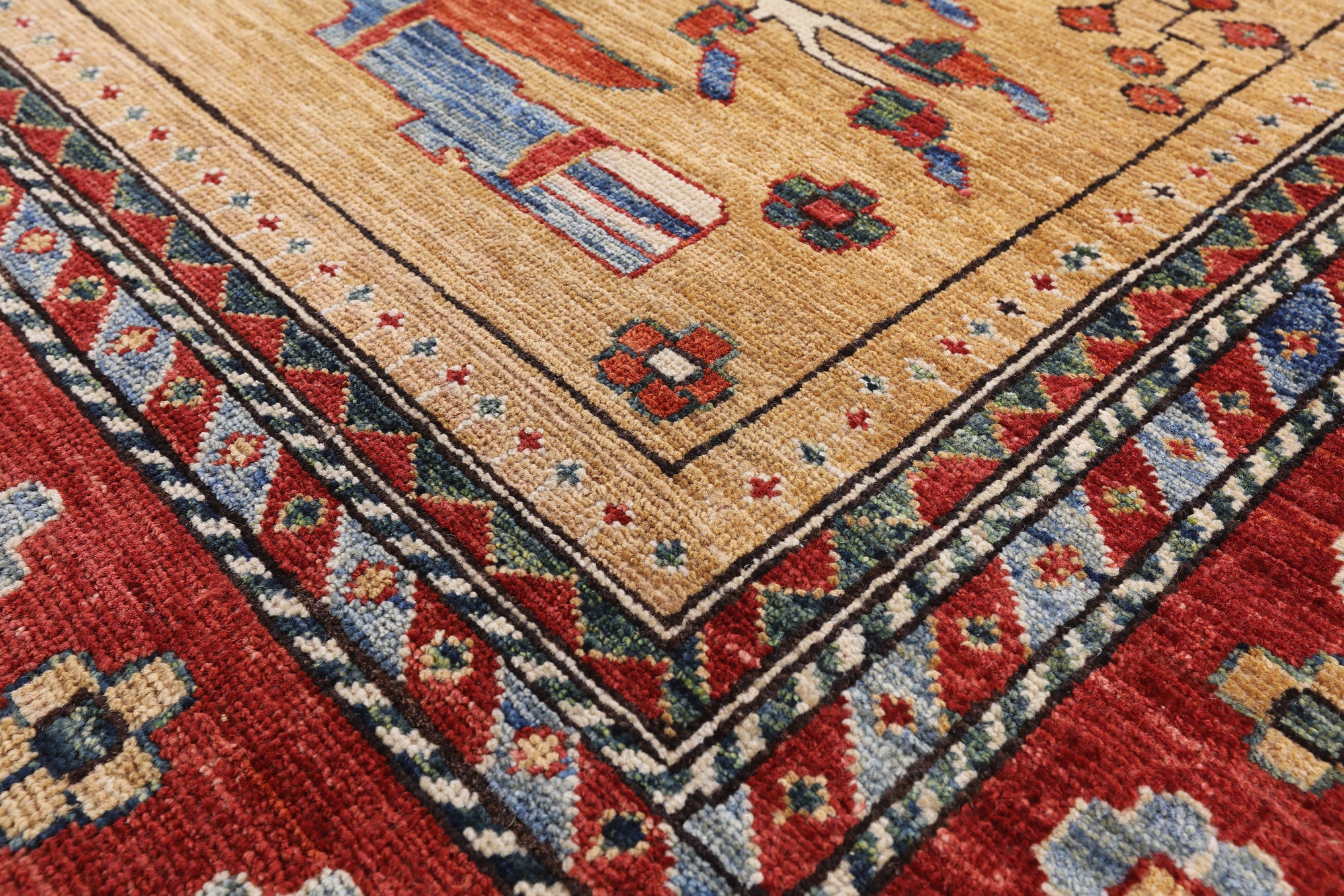 Fine Serapi Hand Knotted Rug - 6' 2" X 11' 10" - Golden Nile