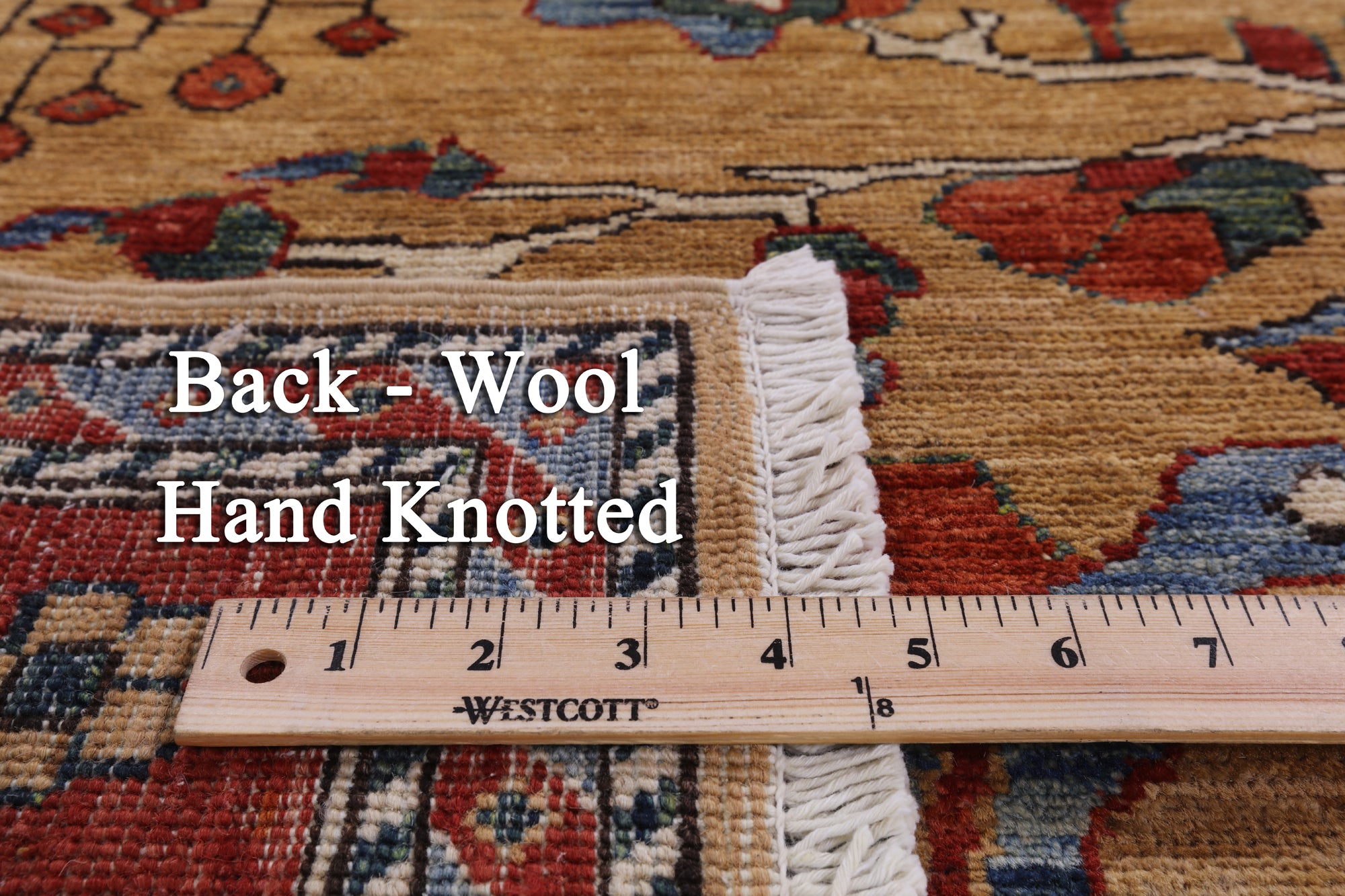 Fine Serapi Hand Knotted Rug - 6' 2" X 11' 10" - Golden Nile