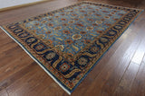 Blue Fine Serapi 9 X 13 Oriental Rug - Golden Nile