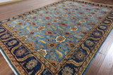 Blue Fine Serapi 9 X 13 Oriental Rug - Golden Nile