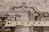 Ivory Peshawar Hand Knotted Wool Runner Rug - 2' 7" X 10' 4" - Golden Nile