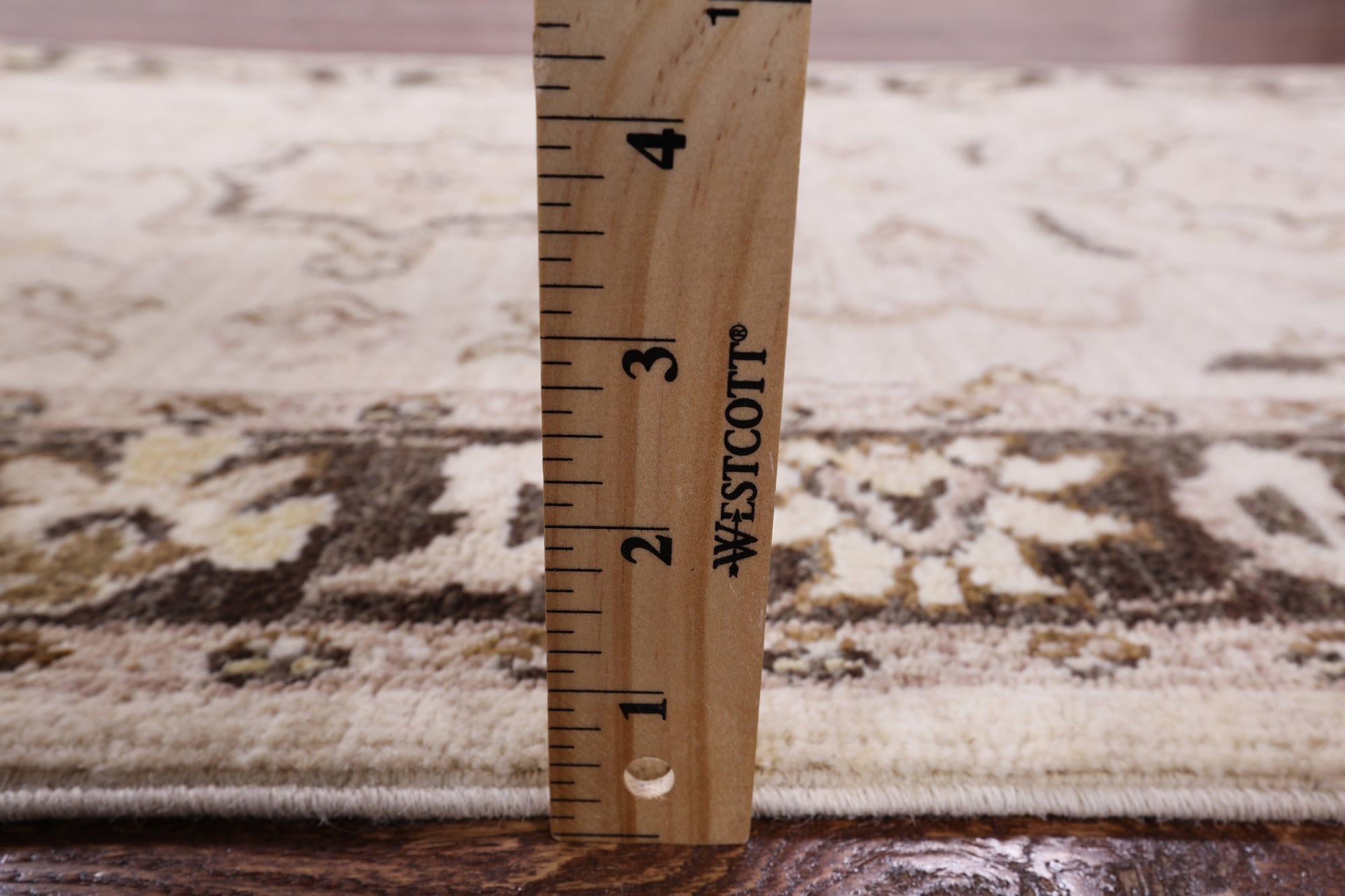 Ivory Peshawar Hand Knotted Wool Runner Rug - 2' 7" X 10' 4" - Golden Nile