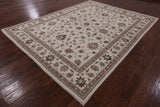 Ivory Peshawar Hand Knotted Area Rug - 8' 3" X 10' 6" - Golden Nile