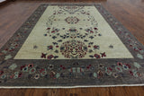 9 X 12 Wool Art Deco Hand Knotted Area Rug - Golden Nile