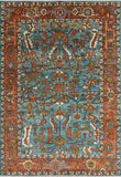 6 X 9 Handmade Fine Serapi Area Rug - Golden Nile