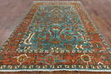 6 X 9 Handmade Fine Serapi Area Rug - Golden Nile