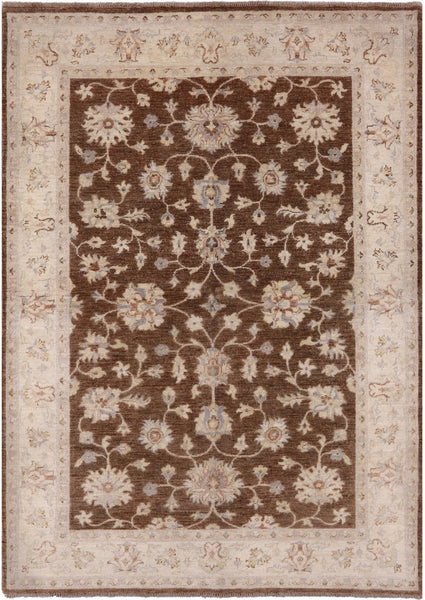 Peshawar Hand Knotted Area Rug - 5' 1" X 6' 10" - Golden Nile