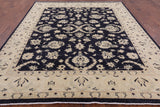 Blue Peshawar Hand Knotted Area Rug - 8' 2" X 9' 6" - Golden Nile