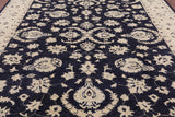 Blue Peshawar Hand Knotted Area Rug - 8' 2" X 9' 6" - Golden Nile