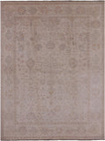 Ivory Peshawar Handmade Wool Rug - 7' 9" X 10' 1" - Golden Nile